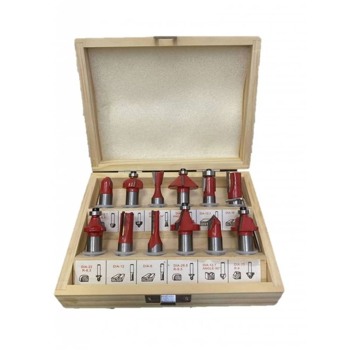 Juego de 12 Fresas Equus para fresadora 6mm FTR001