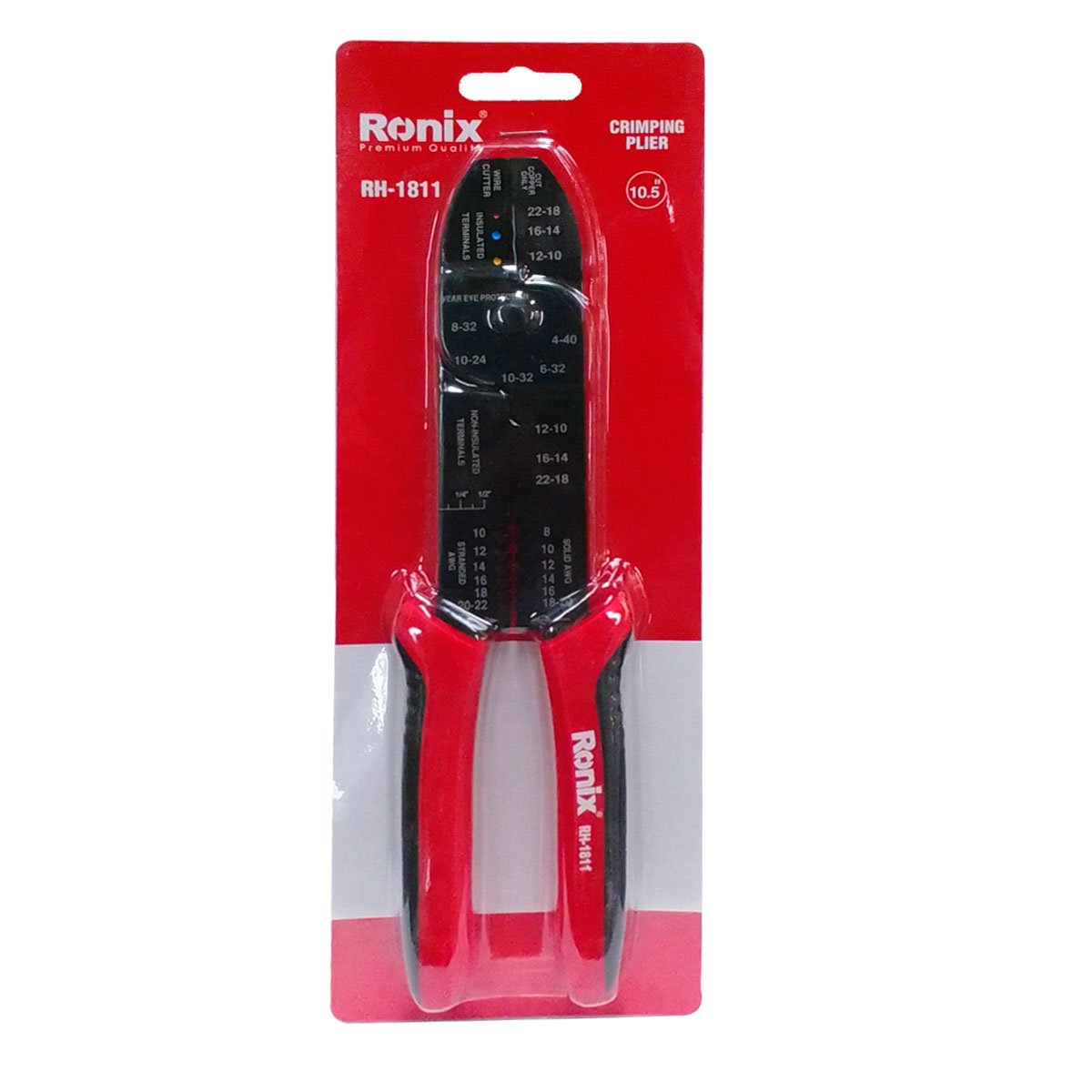 Pinza Pela Cable y Aprieta Terminales Ronix 10.5'' RH-1811