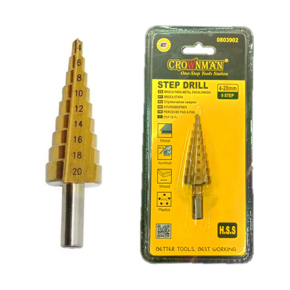 Mecha C?nica Escalonada Hss 4-20mm Crownman