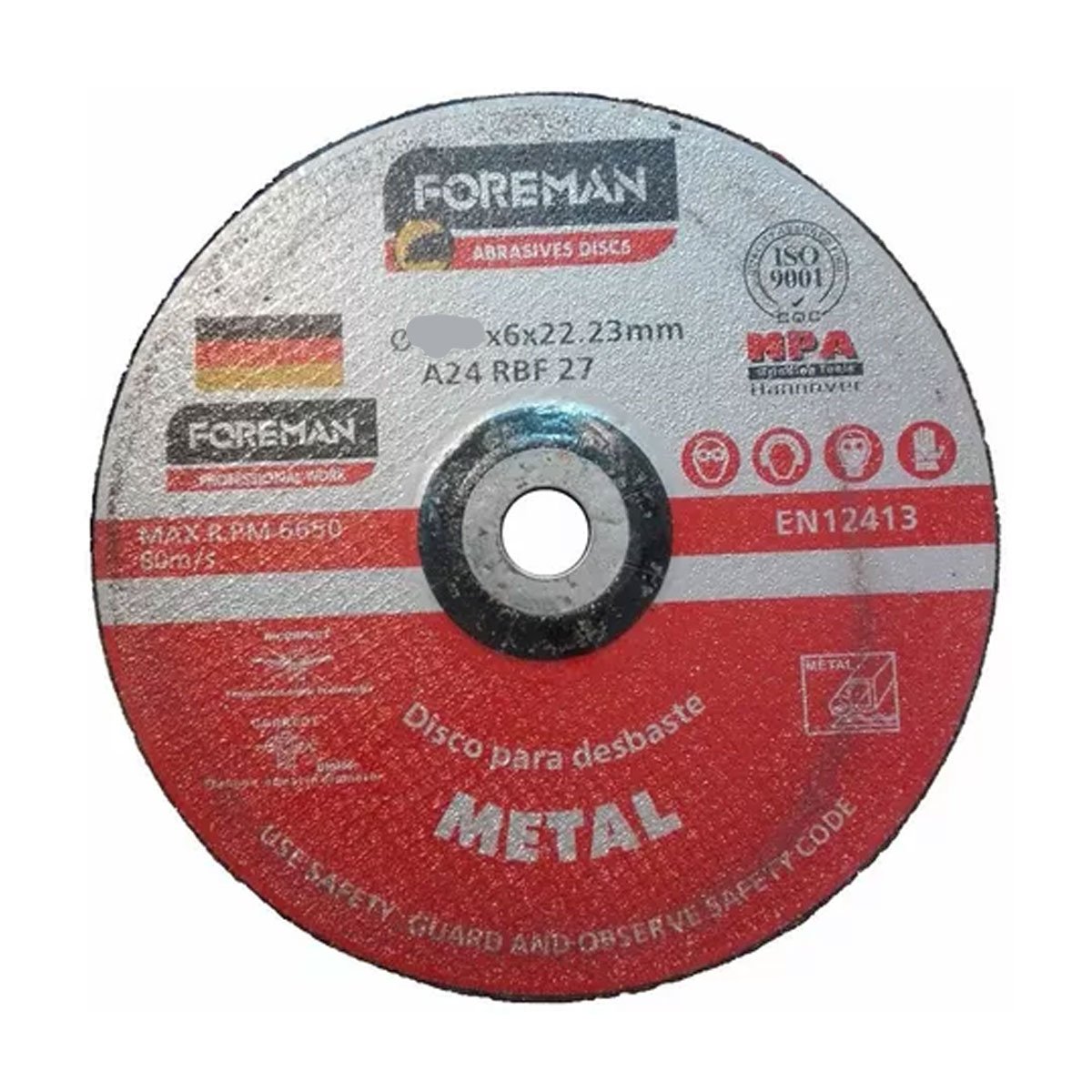 Disco de desbaste para Metal Foreman 180x6mm