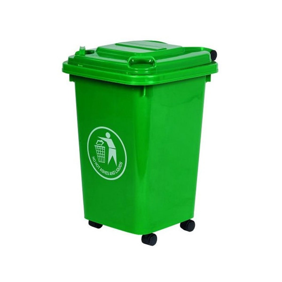 Basurero Con Ruedas 50lts Verde