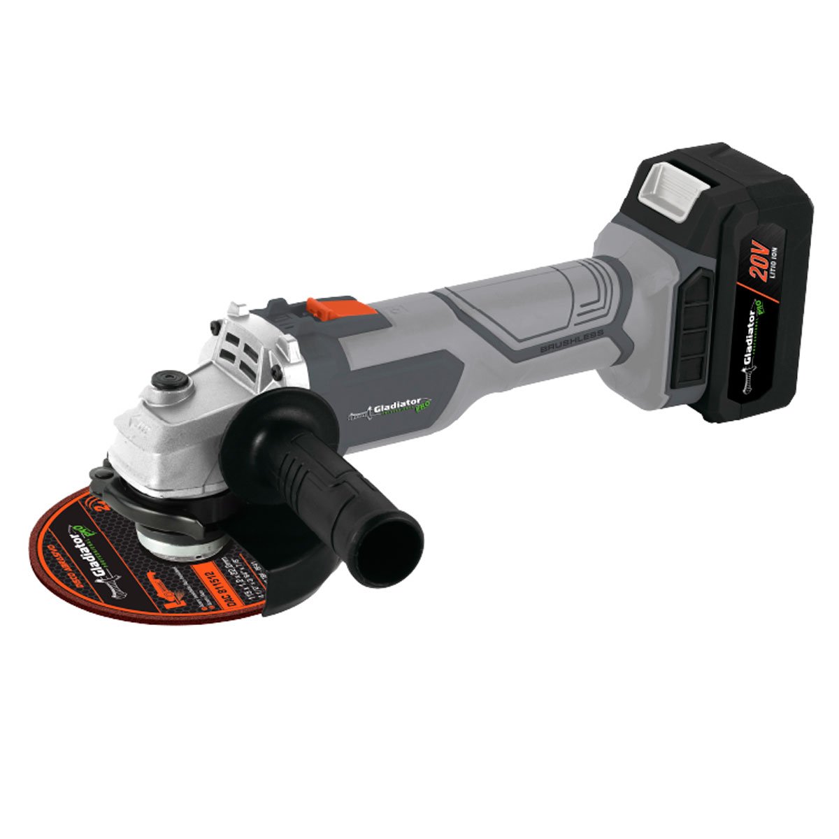 Amoladora Angular A Bateria Gladiator Brushless 20v 3ah
