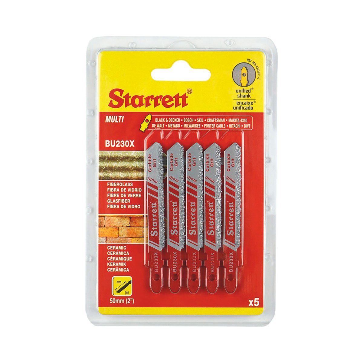 Hoja Sierra Caladora Cerámica/Fibra de Vidrio Bu230X Starrett